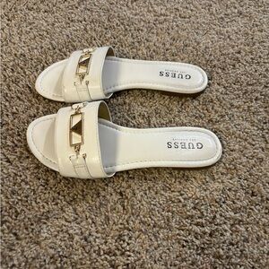 White guess sandals